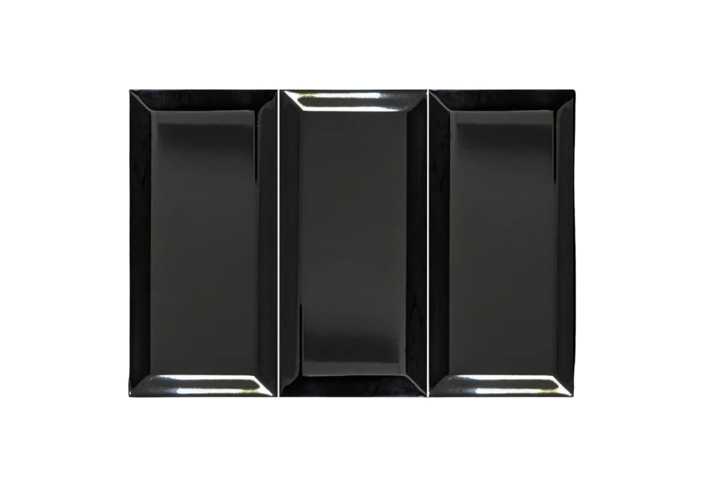 Complementto Black Bevelled | Ceramic | 75x150x8mm | Gloss