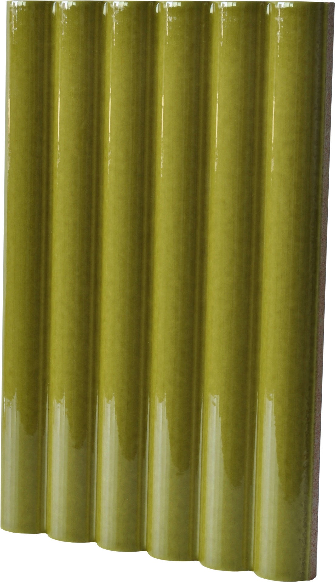 Senio Lapis Verde Oliva | Ceramic | 200x300mm | Crackle Gloss / Ribbed