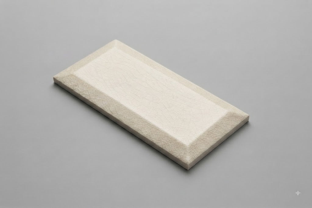 Adex - Modernista Marfil Crackle Bevelled ADMO2010 | Ceramic | 75x150x6.5mm | Crackle Gloss
