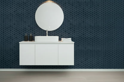 Terratinta Hexa Deep Navy | Porcelain | 38x43x4mm | Matt / Gloss/ Fabric