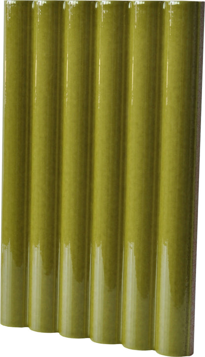 Senio Lapis Verde Oliva | Ceramic | 200x300mm | Crackle Gloss / Ribbed