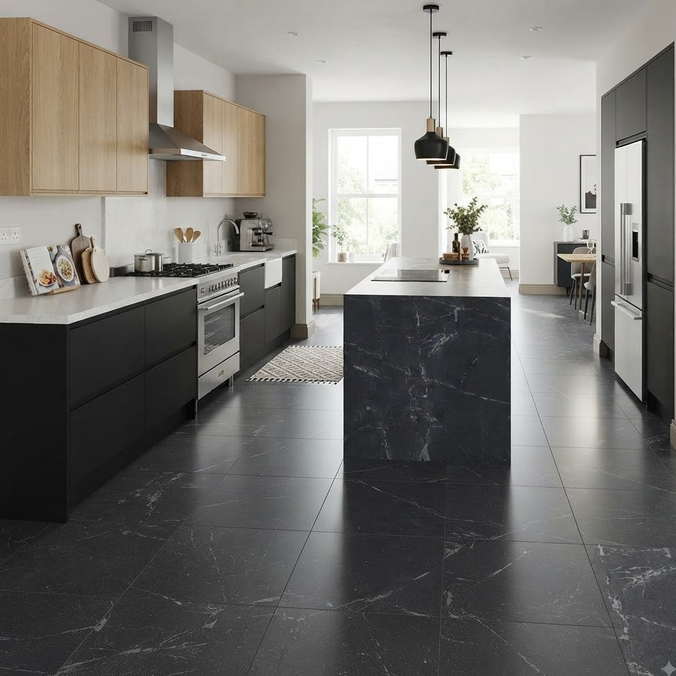 Marca Corona - Newluxe Black 5307 | Porcelain | 600x600x10mm | Natural