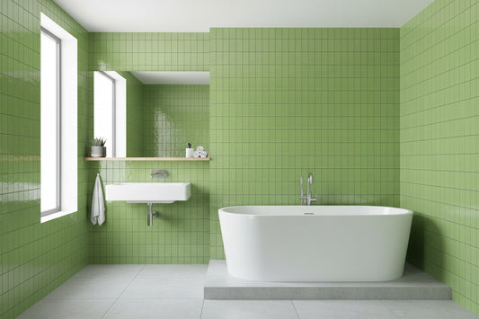 Dreamtile- Handmade sea green | Ceramic | 75x150x8mm | Gloss