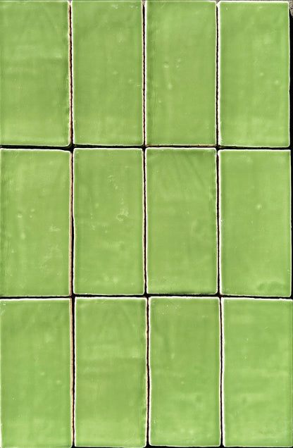 Dreamtile- Handmade sea green | Ceramic | 75x150x8mm | Gloss